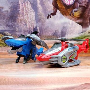 Imagem de Brinquedos Helicóptero Vira Robô 2 Em 1 e muito divertido. - toy king