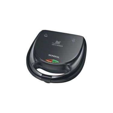 Imagem de Grill e Sanduicheira Mondial Fast Grill S12 Preta - 750W 127V, UNICA, 