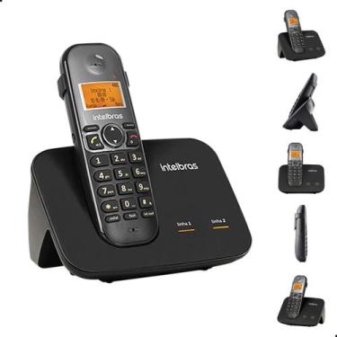 Imagem de Telefone Sem Fio TS 5150 Intelbras Duas Linhas Viva voz Expansível até