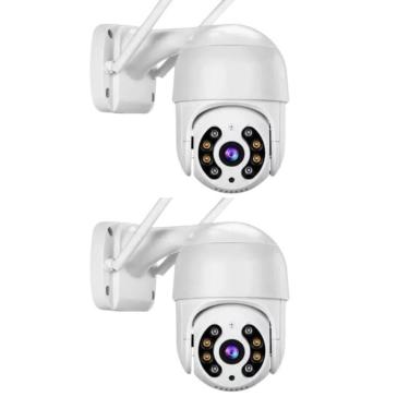 Imagem de Kit 2 Câmera Segurança Wifi Externa Yoosee Sem Fio Ful Hd