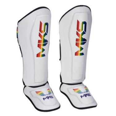 Imagem de Caneleira de Muay Thai e Kickboxing MKS Energy Pride Branco, P