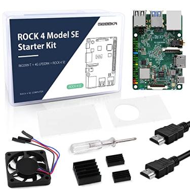 Imagem de GeeekPi Kit Inicial Rock Pi 4 Modelo Se Com Computador De Placa Única Gb, Gabinete, Con...