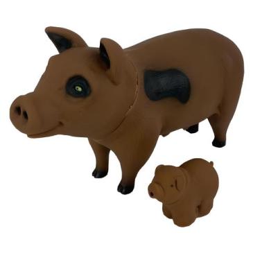 Imagem de Fazendinha Real Farm Animals Porquinha Com Filhote Em Brinquedo Seguro