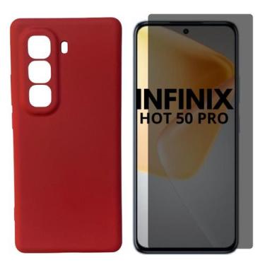 Imagem de Capa + Pel Vidro 3D Priv Compativel Com Infinix Hot 50 Pro - Generica,
