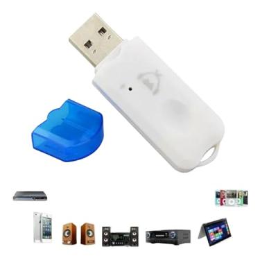 Imagem de Adaptador Receptor Bluetooth USB V2.1 para Som de Carro, Alcance 10m, Função Mãos-Livres, 60x20x8mm