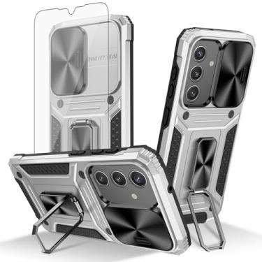 Imagem de Asuwish Capa de telefone para Samsung Galaxy S24 Plus/S25 Plus S24+ S25+ 5G com capa protetora de tela de vidro temperado anel suporte S24Plus 24S + S 24 24+ S25Plus 25S 25+ SM-S936U feminino