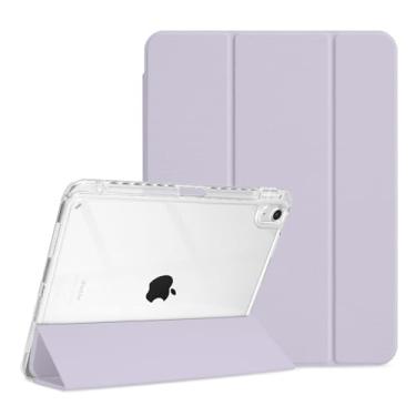 Imagem de MOROCK Capa para iPad Air 11 polegadas M3/M2 2025/2024, iPad Air 5ª/4ª geração 10,9 polegadas 2022/2020 com suporte para lápis, capa com suporte de três dobras para Air 7/6/5/4, capa à prova de choque