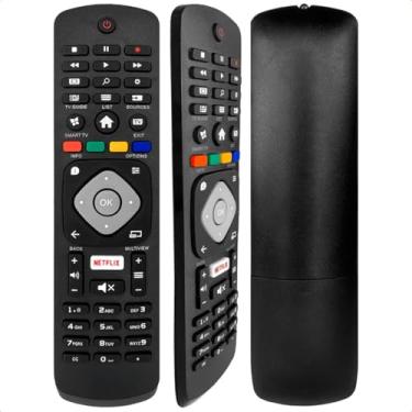 Imagem de Controle Remoto Para Tv Philips Smart Universal Netflix + 2 Pilhas