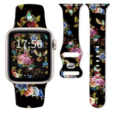Imagem de Pulseira de relógio compatível com Apple Watch séries 10, 9, 8, 7, 6, 5, 4 e 3 Ultra SE, para mulheres e homens, pulseiras de silicone substituíveis para iWatch de 38 mm, 40 mm, 41 mm e 42 mm (rosas