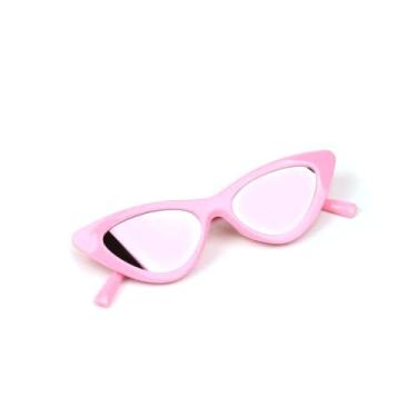 Imagem de Óculos de sol infantil estilo triângulo estilo olho de gato com lentes claras coloridas, design moderno e elegante, alfinete, HFA, 001