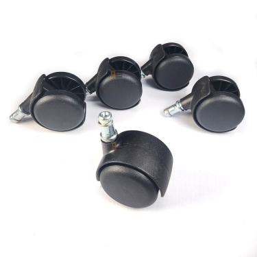 Imagem de Rodizio 5 Unidade Pp Comum Para Cadeira Escritório Secr 50Mm