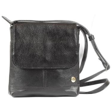 Imagem de Bolsa Aline Feminina Transversal Em Couro Preto