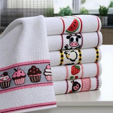 Imagem de Pano De Prato Atoalhado Felpudo Macio Algodão Gourmet 4 Unidades - Bab