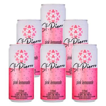 Imagem de Refrigerante St. Pierre Pink Lemonade 270ml 6 Unidades
