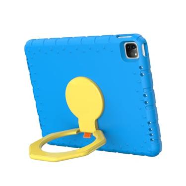 Imagem de E-puhate Capa para iPad Pro 12.9 6ª/5ª/4ª/3ª geração com suporte giratório de 360° e suporte para lápis, capa fofa resistente para iPad Pro 12,9 polegadas 2022/2021/2020/2018, azul