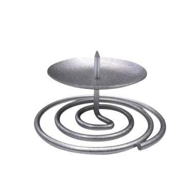 Imagem de MotiveTech Porta-velas de Metal, Candelabro, Decoração de Mesa, Castiçal Elegante, Porta-velas para Bar, Sala de Estar, Decoração de Casa, Lareira, Prata, Tamanho real