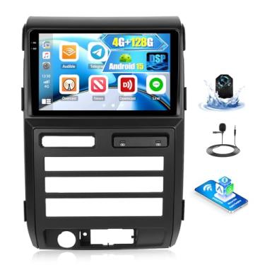 Imagem de [4G + 128G] Rádio de carro para Ford F150 2009-2012 com carro sem fio CarPlay Android Auto, tela sensível ao toque de 22.9 cm, Android 15, Ford F150, estéreo automotivo com link espelho, GPS WiFi
