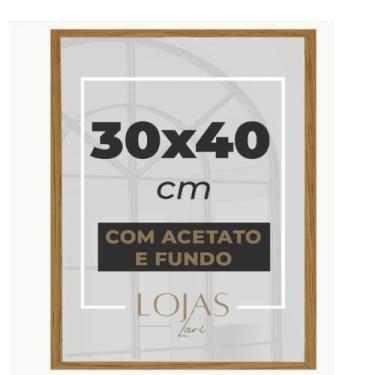 Imagem de Kit 6 Moldura 30x40cm Com Acetato Certificado Diploma Fotografia (Madeira)