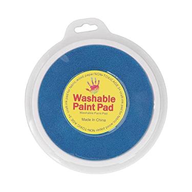 Imagem de Bloco de tinta lavável redondo artesanato almofadas de tinta infantil faça você mesmo grafite impressão digital carimbo para tecido de madeira scrapbook à base de água esponja de tinta material