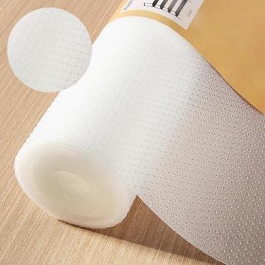 Imagem de FEXIA Forro de prateleira de 30 cm x 50 m, transparente, antiderrapante, impermeável, armário e gaveta para armário de cozinha, geladeira, despensa, armário, durável, não adesivo