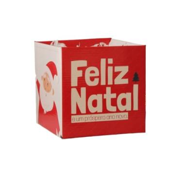 Imagem de Caixa Quadrada Para (05 unidades) 15 * 15 * 15cm(Feliz Natal)