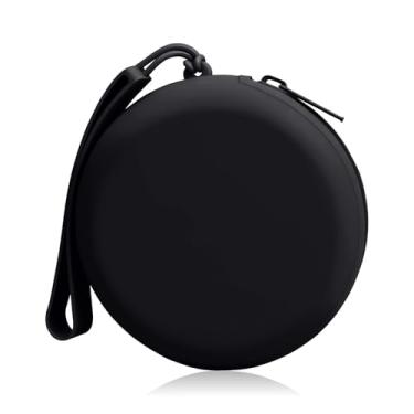 Imagem de Woyinger Adequado para capa de carregamento de AirPods, organizador Tech Pouch para acessórios com gerenciamento de cabos, capa de fone de ouvido e compartimento de porta-moedas para viagens, preta