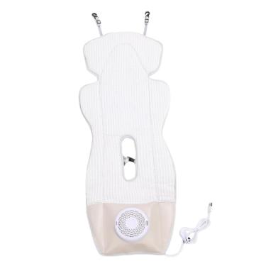 Imagem de Hilitand Almofada de Resfriamento para Carrinho de bebê, Com Ventilador Recarregável, Alimentado por Bateria, 3 Velocidades, Ventilador Turbo Duplo para Carrinho de bebê, Assento de