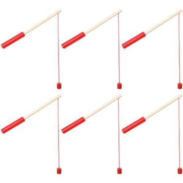 Imagem de Vara de pesca magnética Sumind, varas de pesca de madeira, 6 unidades 