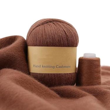 Imagem de 1 novelo de caxemira macio para crochê, fio de tricô grosso de 2 mm para artesanato faça você mesmo, tecelagem, cobertores, artesanato, cerca de 50 g/novelo