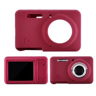 Imagem de KECHICHENGYUN Capa de silicone para câmera Kodak PIXPRO FZ55, capa de silicone à prova de choque - Capa fina e protetora (4 cores) para câmera digital FZ55 (vermelha)
