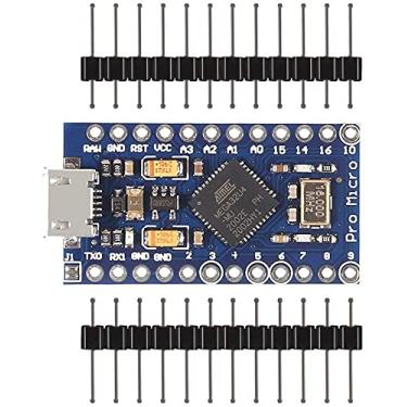Imagem de 1 microcontrolador Pro Micro para Atmega32U4 5V 16MHz Bootloadered IDE Micro USB Pro Micro placa de desenvolvimento compatível com conexão Pro Micro Serial com conector de pino arduino