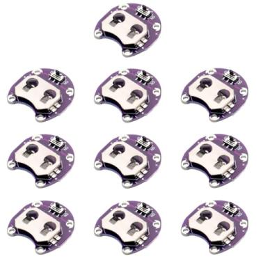 Imagem de YFUSET Módulo de suporte de bateria CR2032 com pequeno interruptor para Arduino, sem bateria incluída