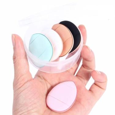 Imagem de Puffs de dedo de 5 peças, mini, macios e respiráveis, protetores de maquiagem para base, corretivo, BB Cream e sombra para os olhos