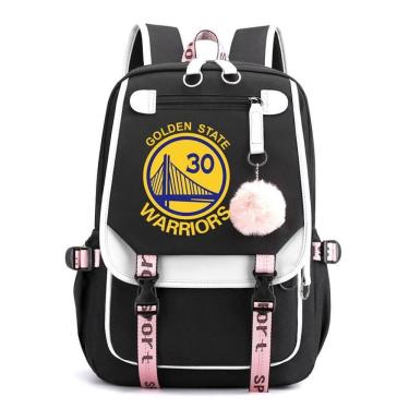 Imagem de Mochila escolar Warriors 30 Golden para crianças