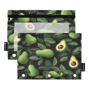 Imagem de Wassud Pacote com 2 pastas de fichário padrão de abacate com 3 furos, pasta organizadora de arquivos para casa, escritório