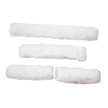 Imagem de Zxpjkyu Conjunto de 4 Peças de Protetores de Cabeçada para Cavalos, Incluindo Protetor de Focinheira, Macias para Cabeçada, Ideais para Transporte em Re, Branco