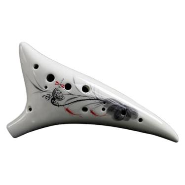 Imagem de WYNSJDBB ocarina 12 furos Ocarina pintura criativa flor tom médio ocarina adequado para iniciantes, crianças e adultos para tocar instrumentos musicais adultos crianças iniciantes