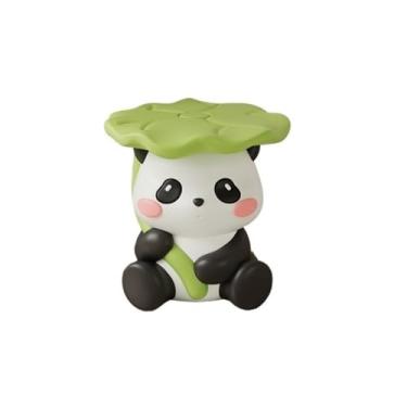 Imagem de Armários para sapatos com prateleiras para sapatos Banco trocador de sapato panda, decoração criativa para piso sala estar, entrada e porta casa