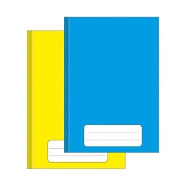 Imagem de Kit 2 Cadernos Brochura Capa Dura Grande 48 Folhas Escola e Anotações