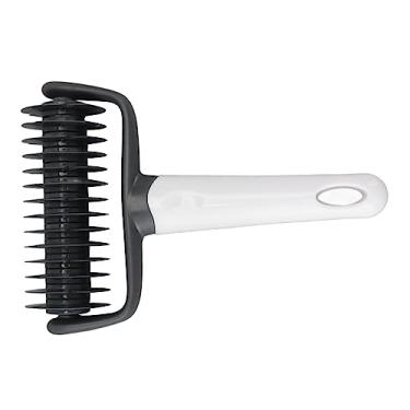 Imagem de Cortador de Grade Pizza Rodilho para Massas com Cabo Ergonômico Longo Artesanais Pão Massa Biscoitos Tortas Chocolate Bolos Fácil Usar e Limpar Assado