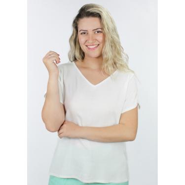 Imagem de Blusa Viscose Pau a Pique Básica Off White