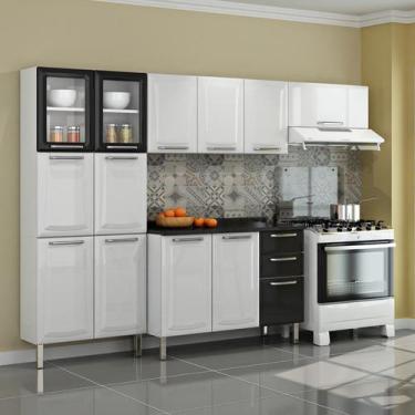 Imagem de Cozinha Itatiaia Tarsila Compacta 4 Pecas 2 Vidros Branco / Preto Pane