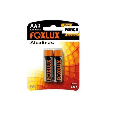 Imagem de Pilha Alcalina Aa Foxlux 1,5 V Cartela 2 Pilhas