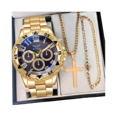 Imagem de 2 Pçs/set Moda Negócios Masculino Relógio Analógico de Quartzo com Col