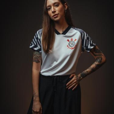 Imagem de Camisa Corinthians SCCP Lines Branca Feminina-Feminino
