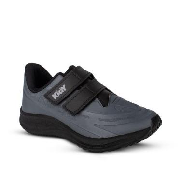 Imagem de Tênis Infantil Menino Kidy Super Conforto Respitec Grafite/Preto -, 34