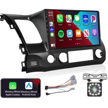 Imagem de Central multimídia Podofo para Honda Civic 2006-2011, tela touch de 10