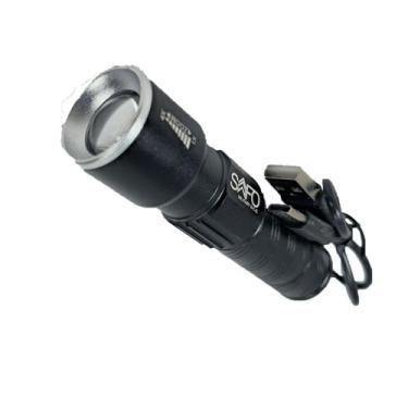 Imagem de Lanterna UV Safo Recarregável USB  2 Cores: Branca + Negra para Detecç