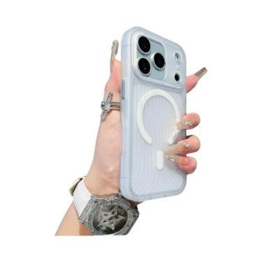 Imagem de Capa Transparente Fosca Com Bumper E Padrão Ondulado Para iPhone 17 16