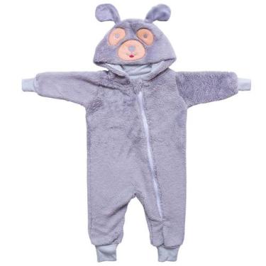 Imagem de Macacão Longo Bebê Inverno Quentinho Com Orelhinhas P ao GG - Koala Ba